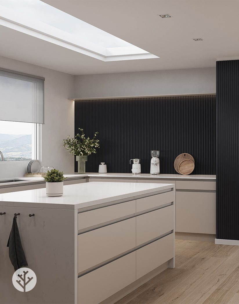 Flutto™ Black Ridge Flexible Tambour Panels