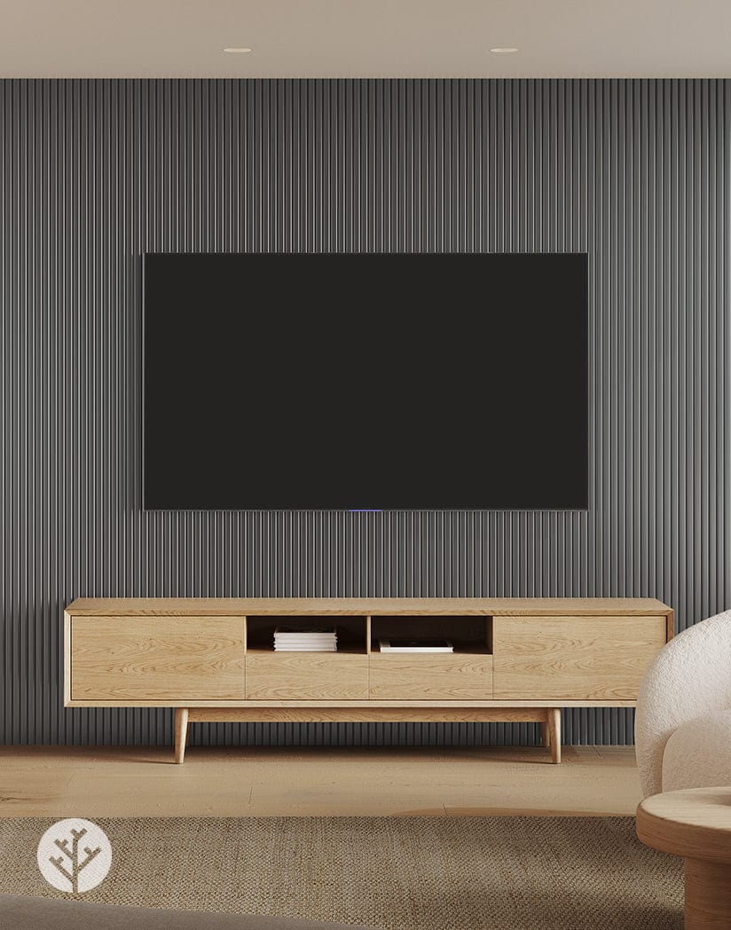 Flutto™ Gray Slat Flexible Tambour Panels