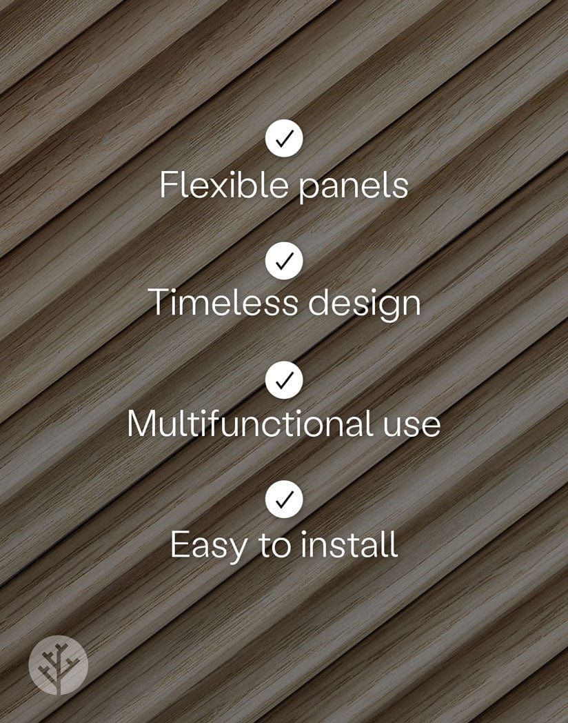 Flutto™ Oak Mini-Ridge Flexible Tambour Wood Panels