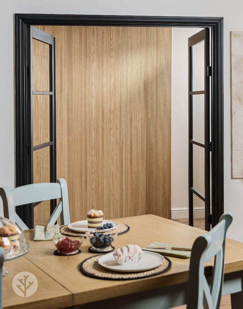 Flutto™ Oak Mini-Ridge Flexible Tambour Wood Panels