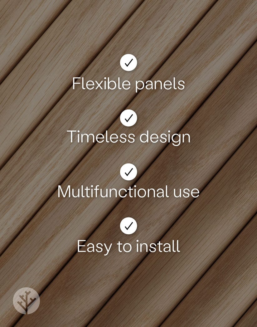 Flutto™ Oak Ridge Flexible Tambour Wood Panels