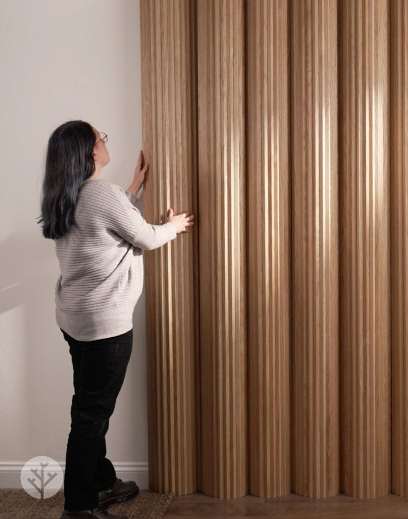 Flutto™ Oak Zigzag Flexible Tambour Wood Panels