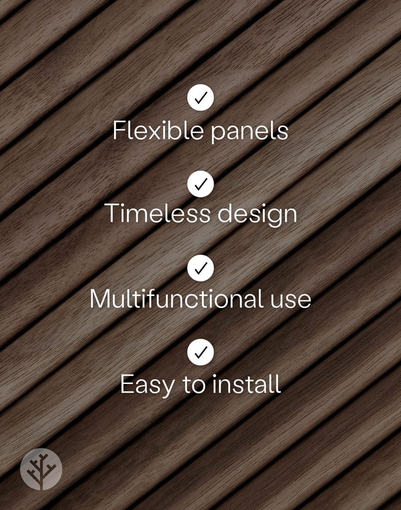 Flutto™ Walnut Mini-Ridge Flexible Tambour Wood Panels