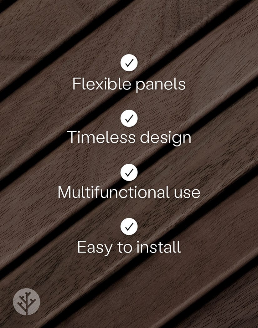 Flutto™ Walnut Slat Flexible Tambour Wood Panels