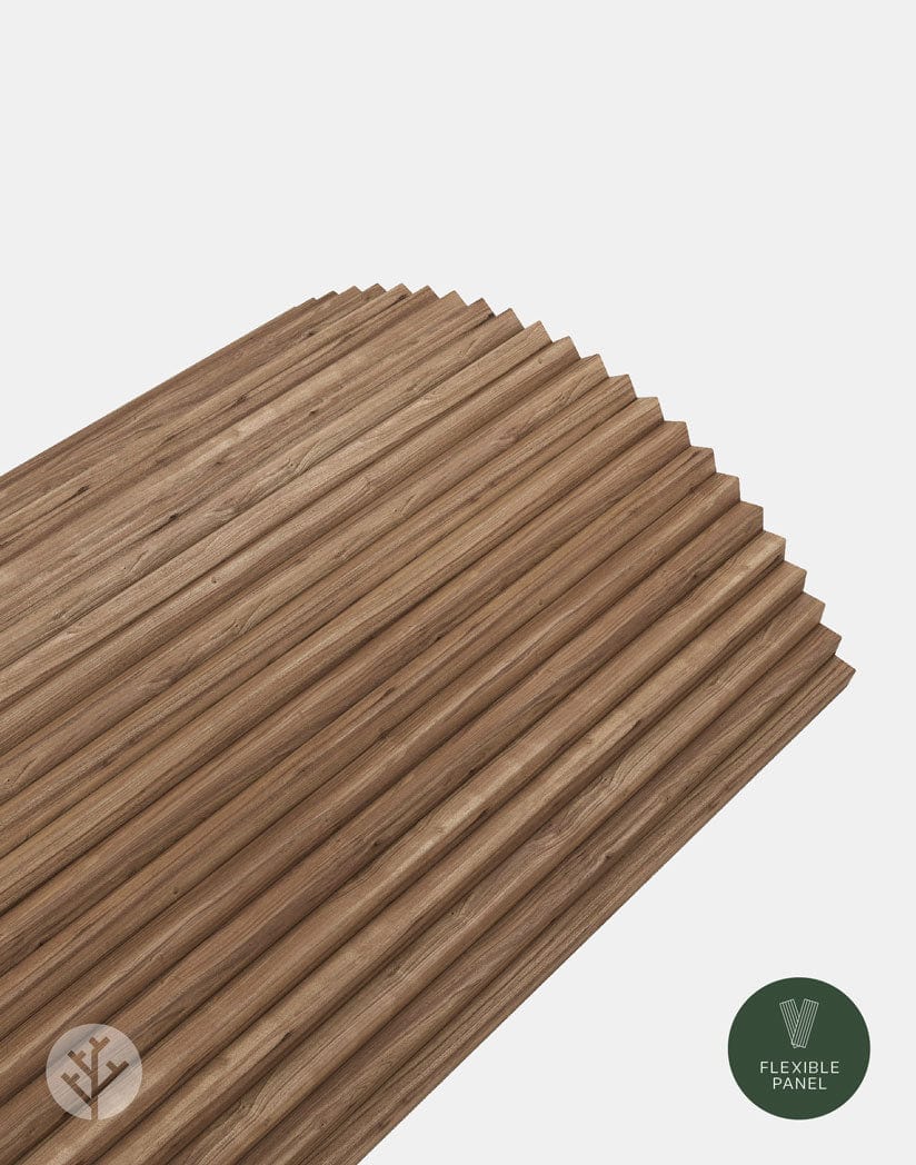 Flutto™ Walnut Zigzag Flexible Tambour Wood Panels