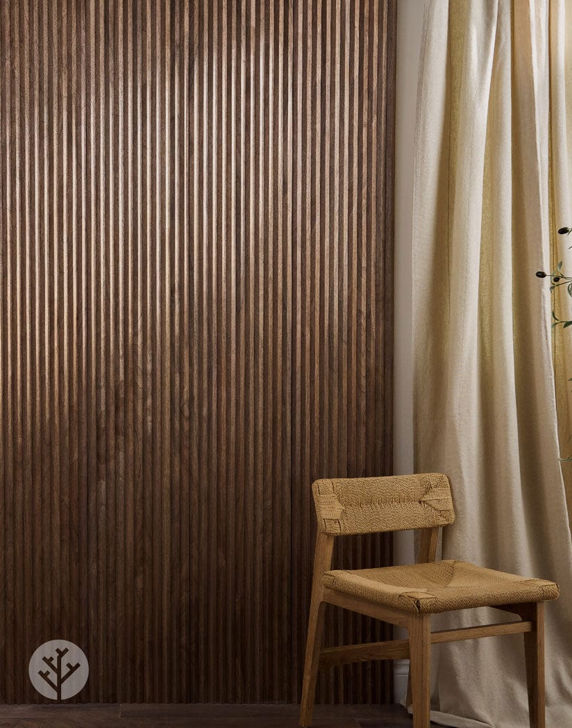 Flutto™ Walnut Zigzag Flexible Tambour Wood Panels