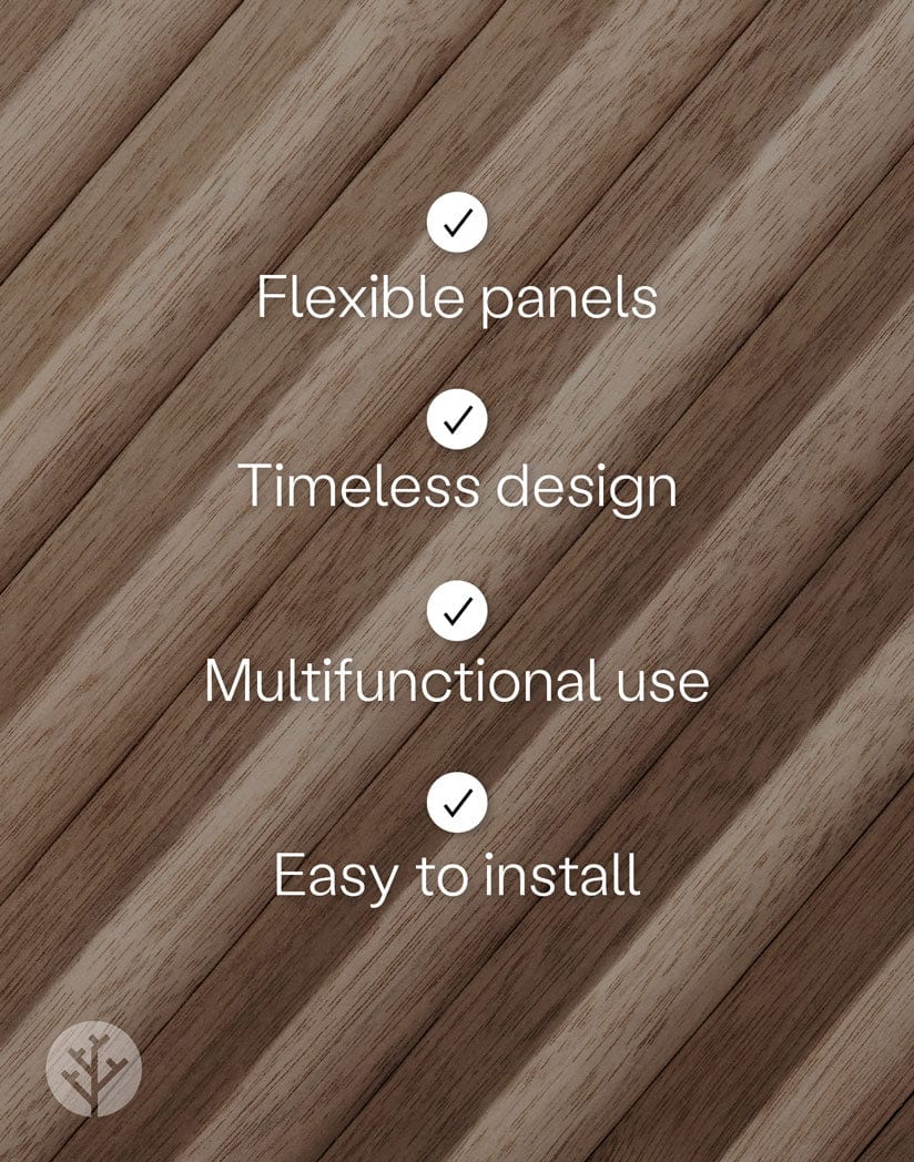 Flutto™ Walnut Zigzag Flexible Tambour Wood Panels