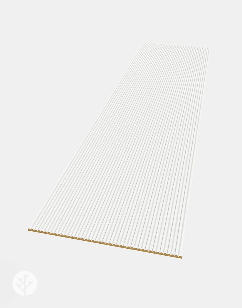 Flutto™ White Mini Ridge Flexible Tambour Panels