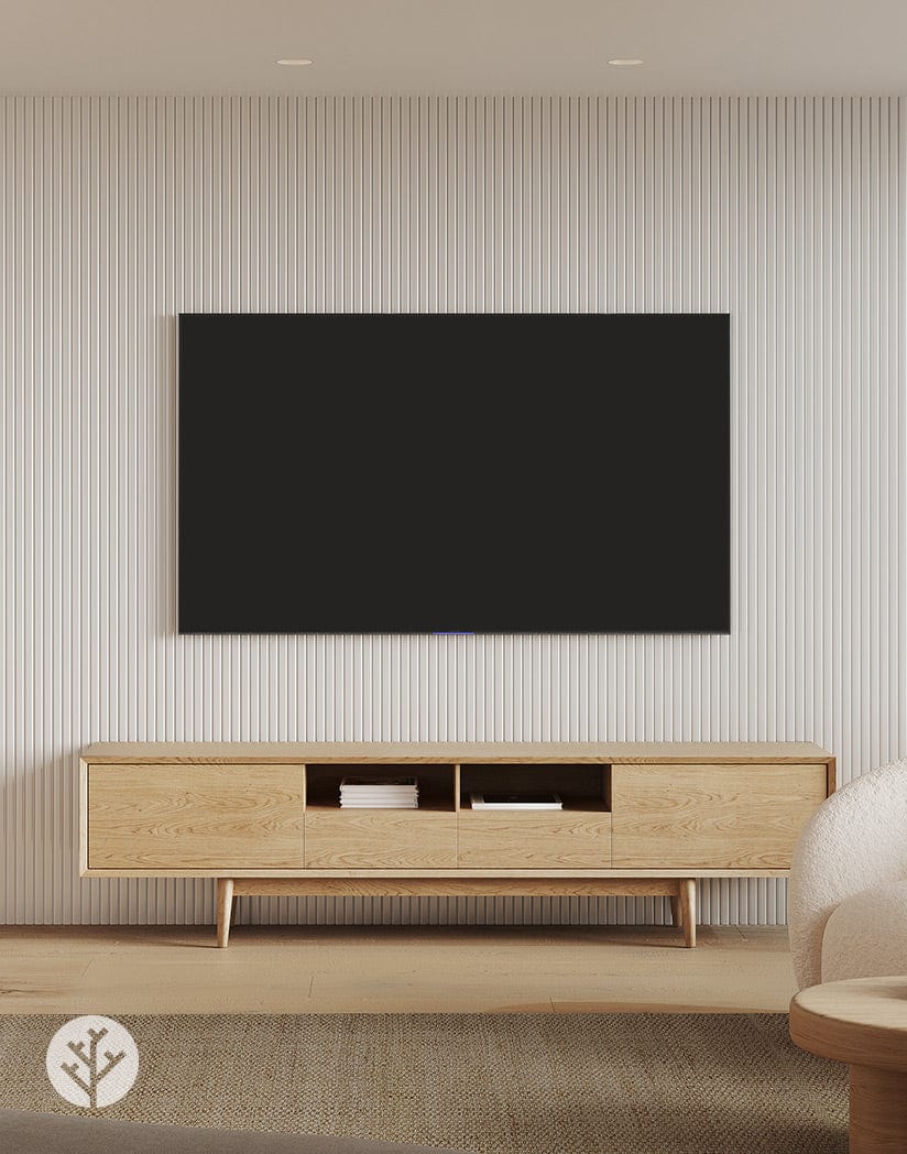 Flutto™ White Slat Flexible Tambour Panels