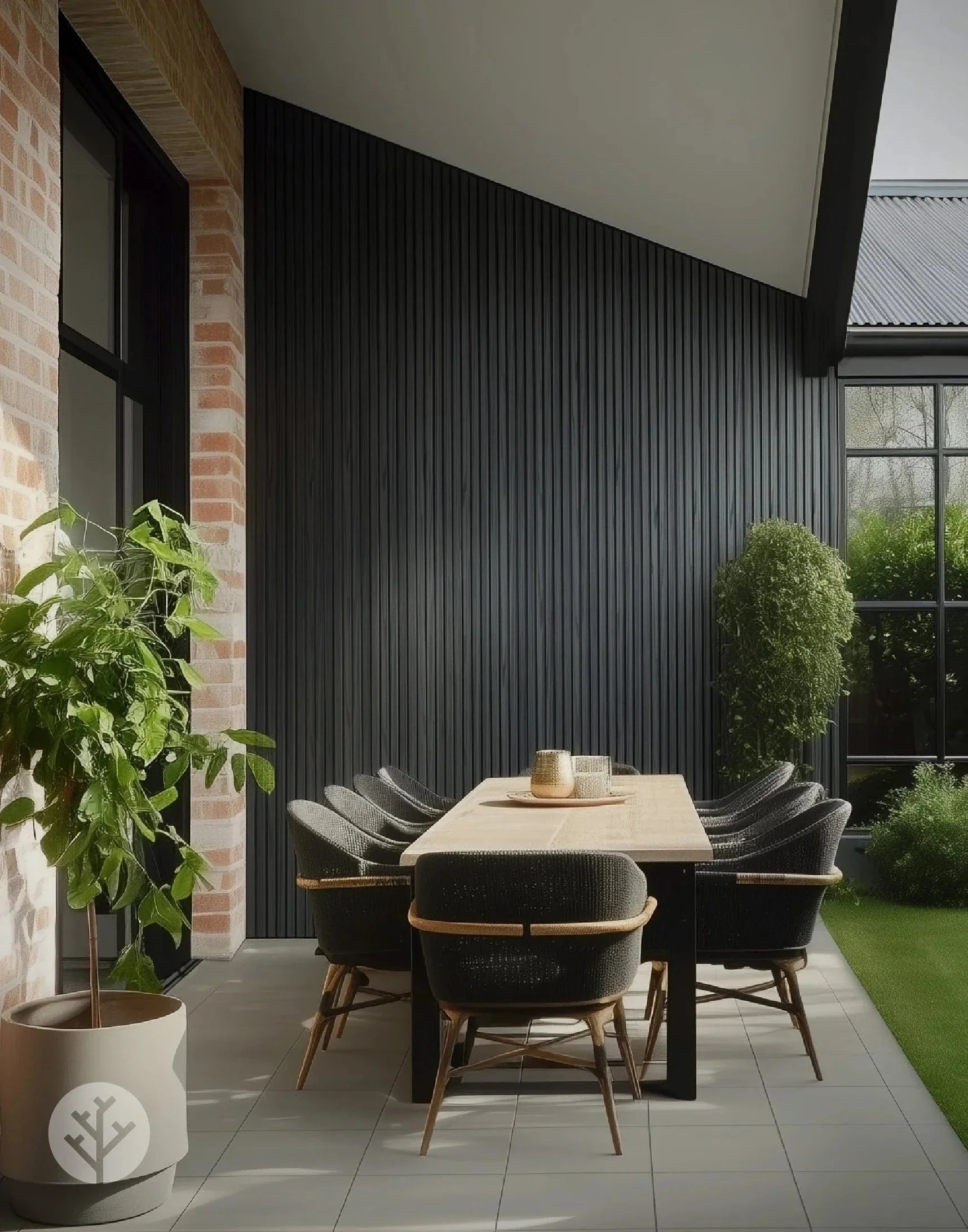 Plaank Black Exterior Slat Wall Panels
