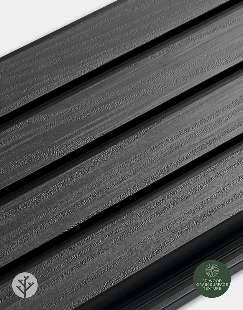 Plaank Black Exterior Slat Wall Panels