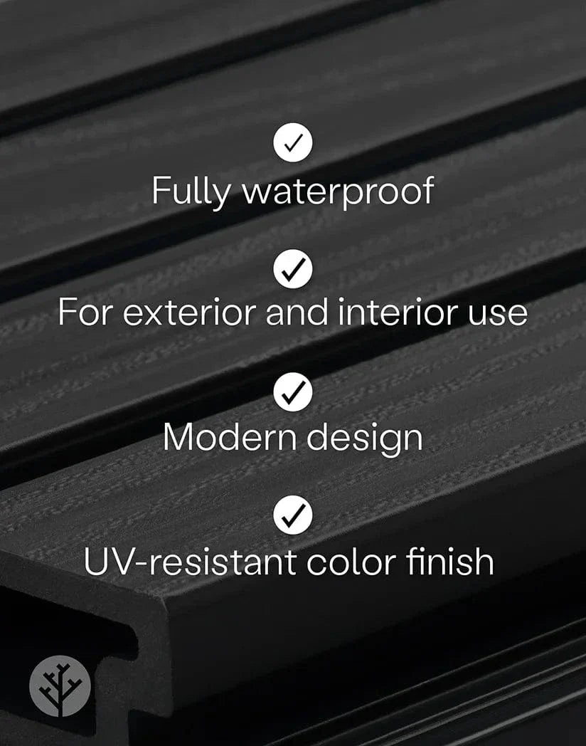 Plaank Gray Exterior Slat Wall Panels