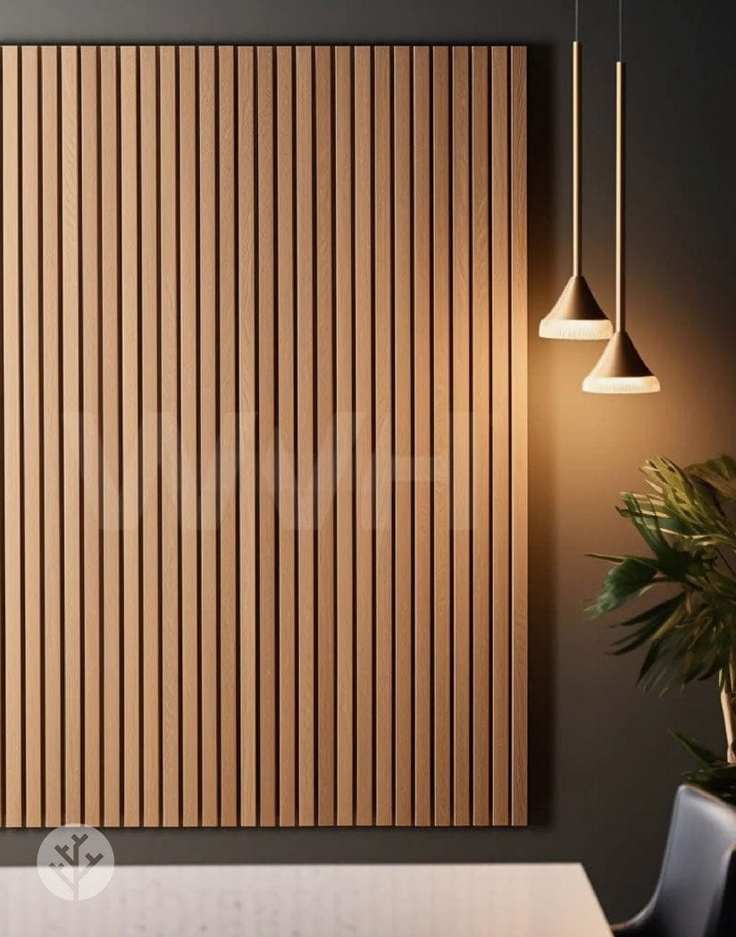 Slatpanel® Luxe American Oak Acoustic Wide Slat Wood Wall Panels