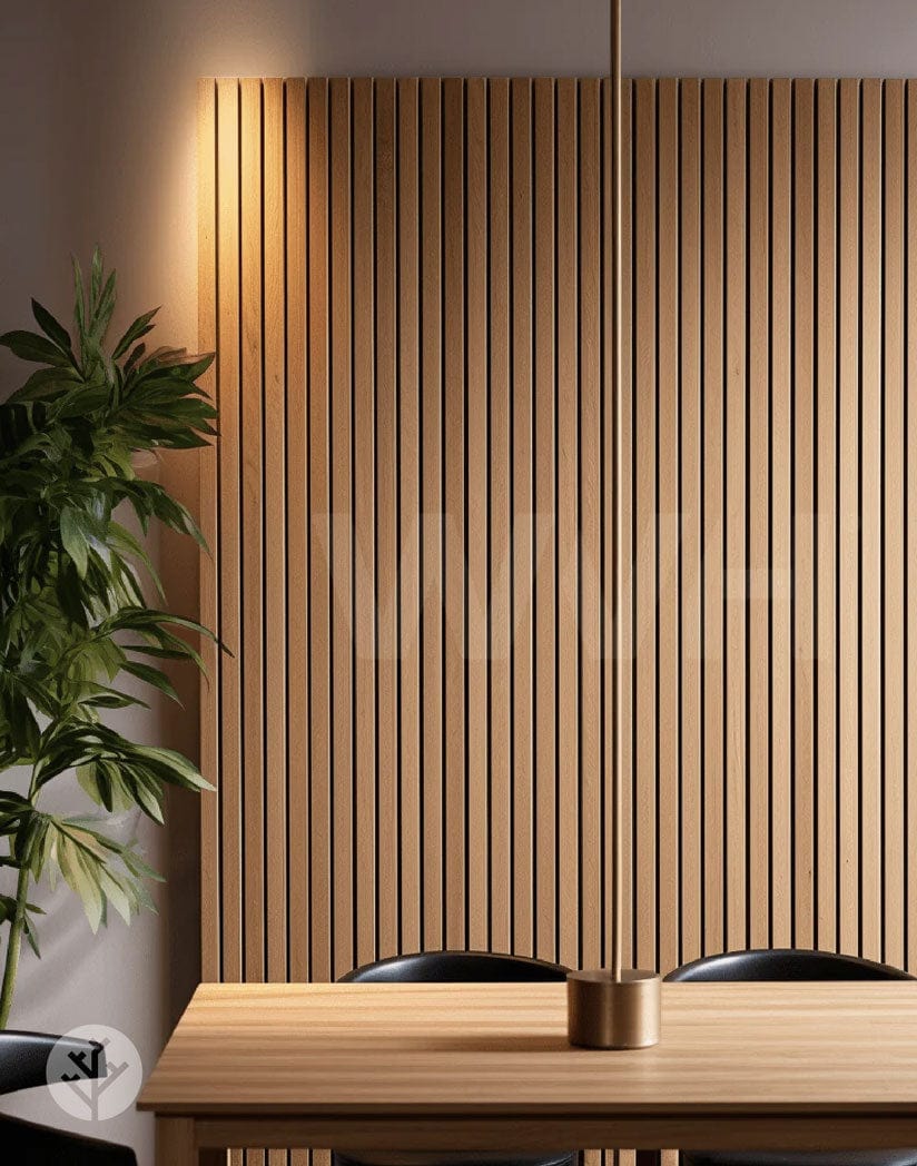 Slatpanel® Luxe American Oak Acoustic Wide Slat Wood Wall Panels