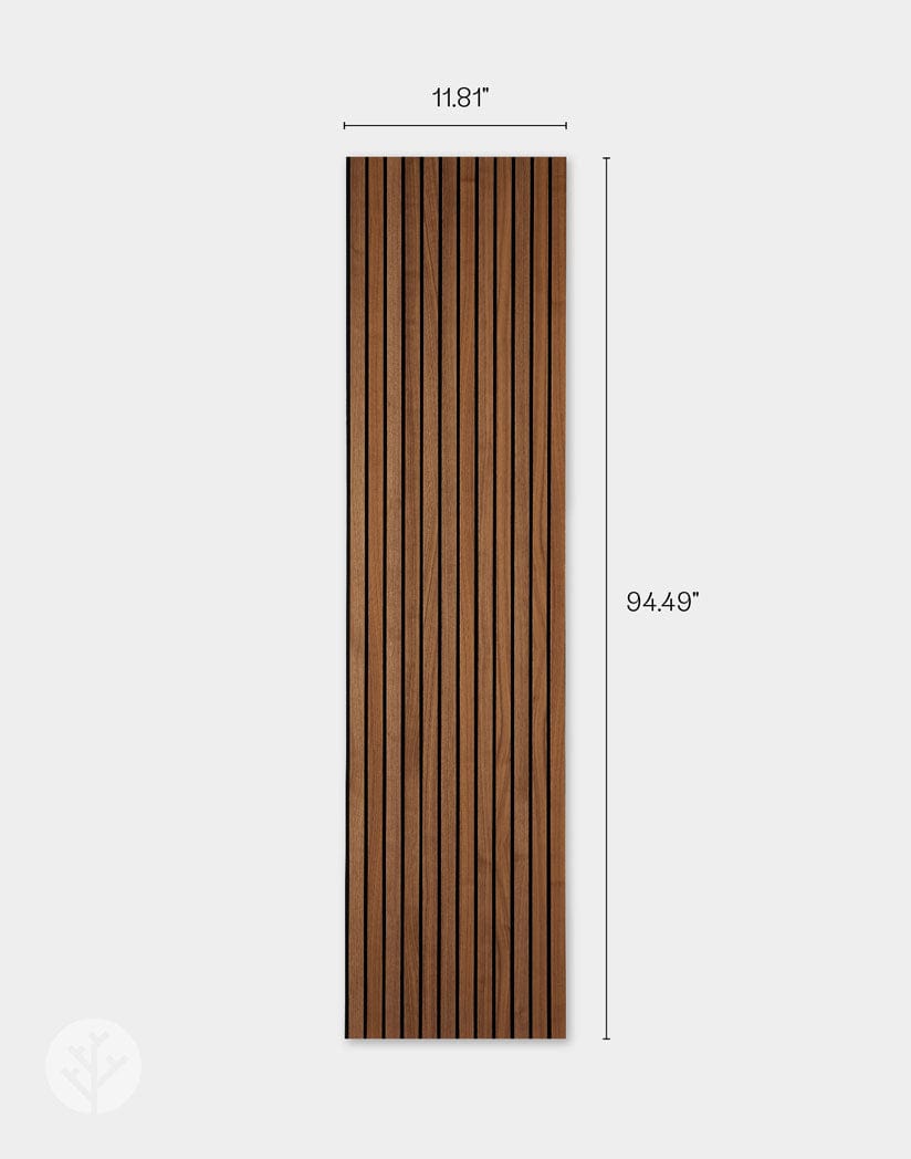 Slatpanel® Luxe American Walnut Acoustic Wide Slat Wood Wall Panels