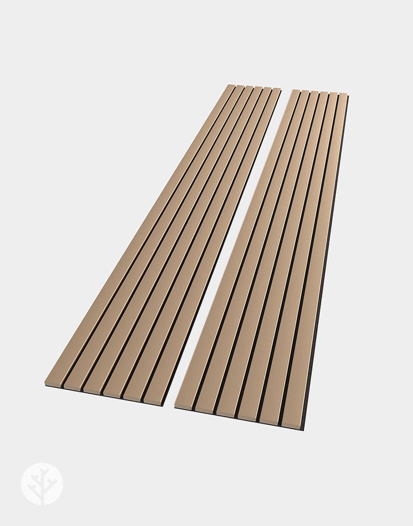 Slatpanel® Luxe Leather Beige Wide Slat Wood Wall Panel