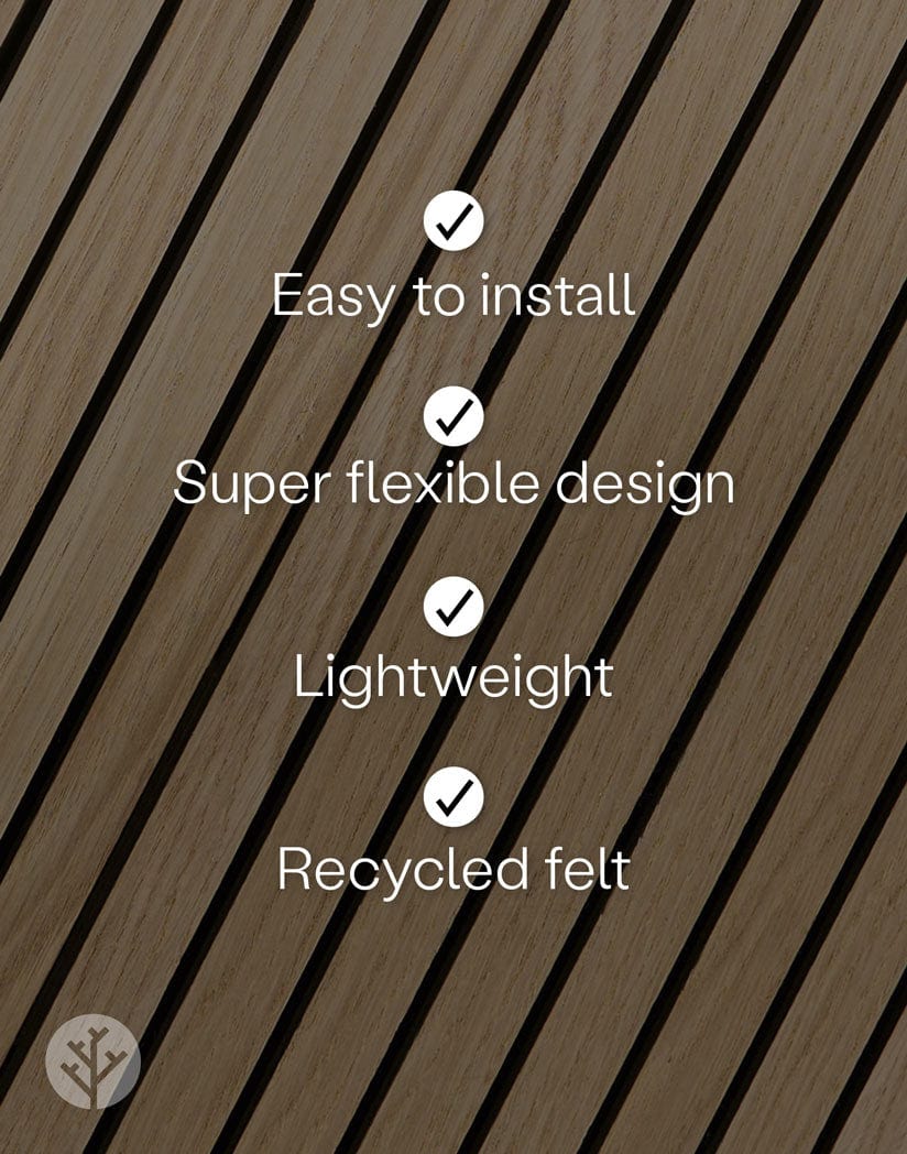 Ultraflex Oak Lightweight Flexible Wood Wall Panels | Original Slatpanel®