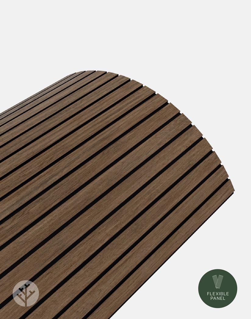 Ultraflex Walnut Lightweight Flexible Wood Wall Panels | Original Slatpanel®