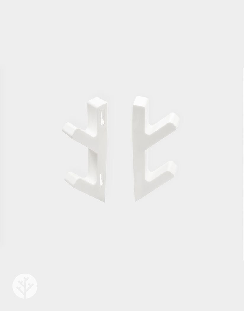 White 3D Hook (2pk) | Panel Accessories by Slatpanel®