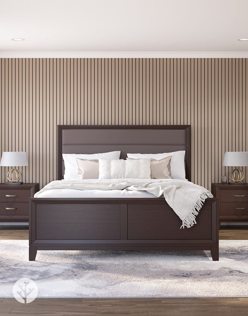 Slatpanel® Luxe Leather Beige Wide Slat Wood Wall Panel