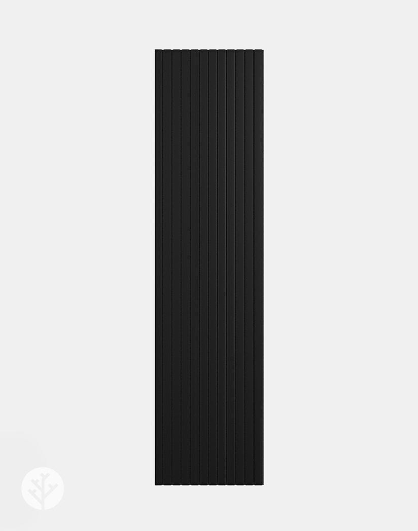 Slatpanel® Luxe Leather Black Wide Slat Wood Wall Panel