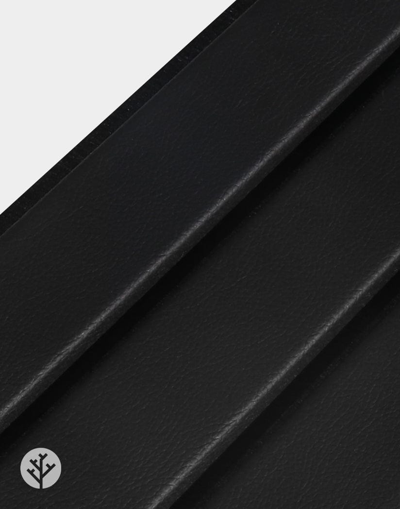 Slatpanel® Luxe Leather Black Wide Slat Wood Wall Panel