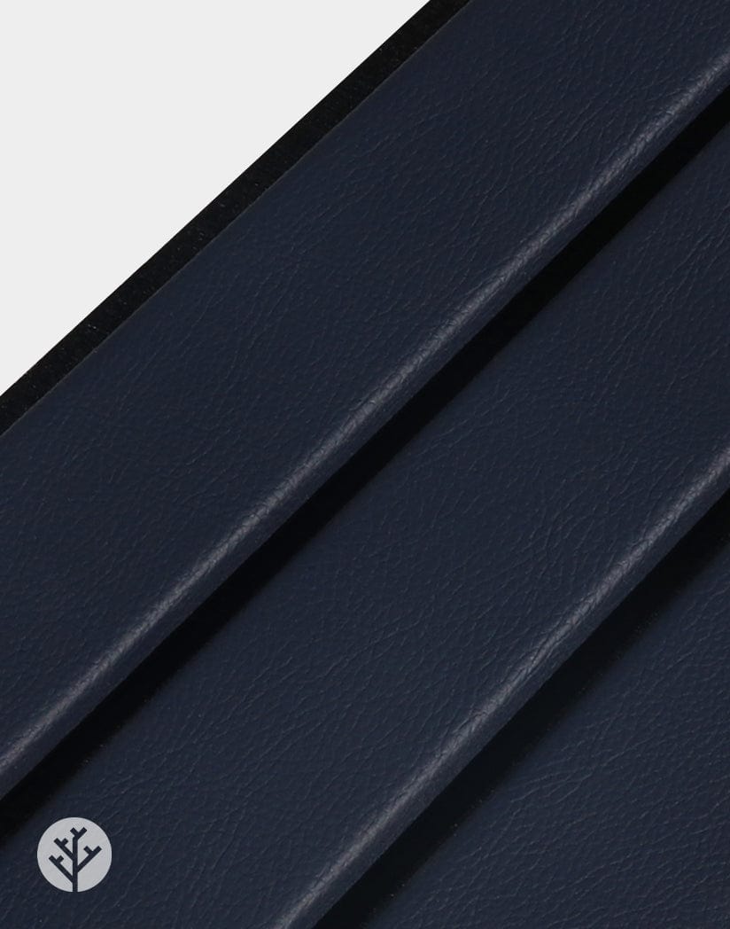 Slatpanel® Luxe Leather Blue Wide Slat Wood Wall Panel