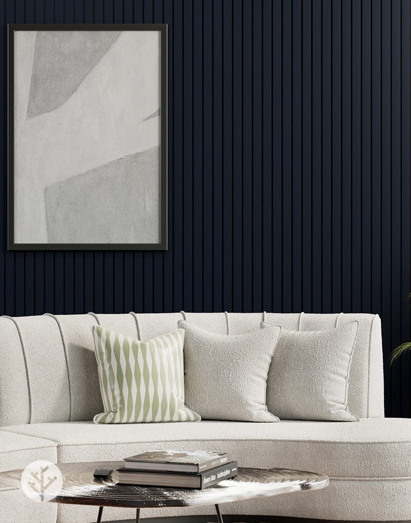 Slatpanel® Luxe Leather Blue Wide Slat Wood Wall Panel