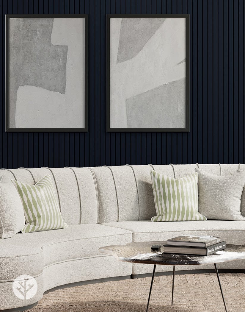 Slatpanel® Luxe Leather Blue Wide Slat Wood Wall Panel