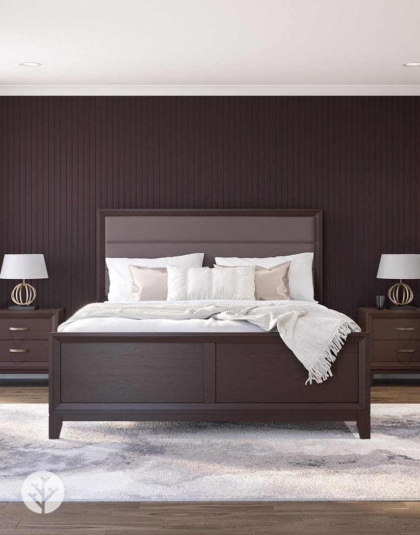 Slatpanel® Luxe Leather Brown Wide Slat Wood Wall Panel