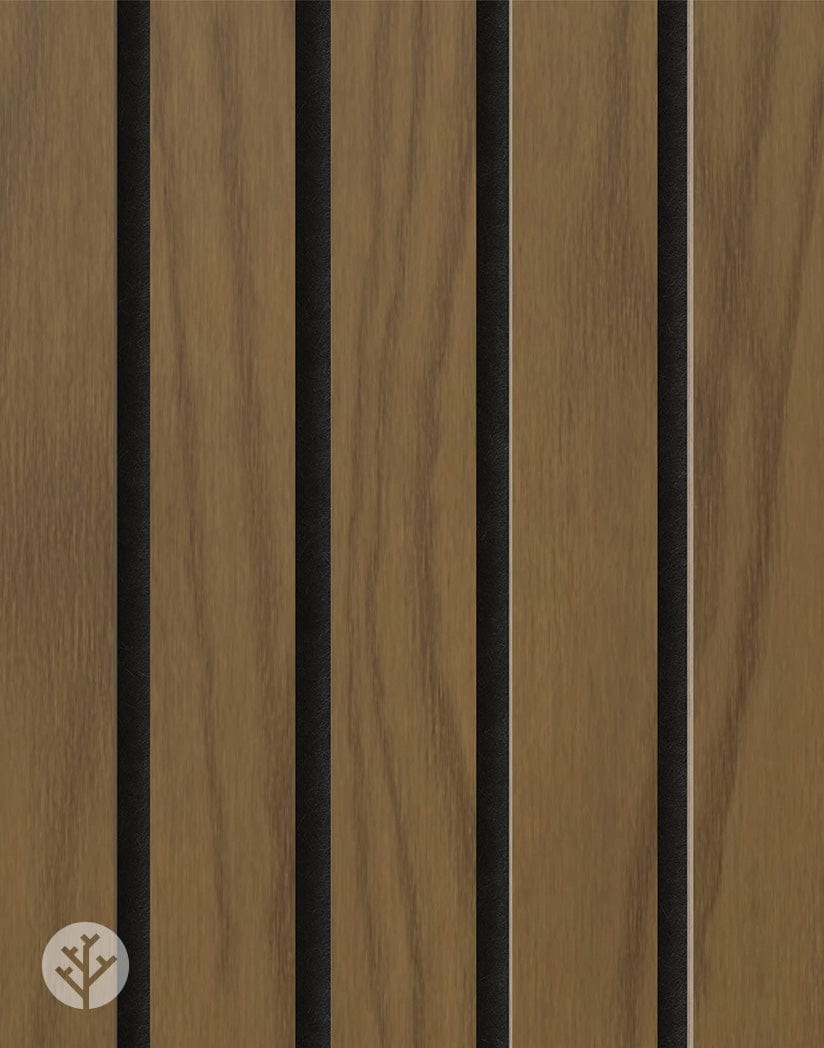 Slatpanel® Walnut Luxe Fire-Rated Acoustic Wood Wall Panel
