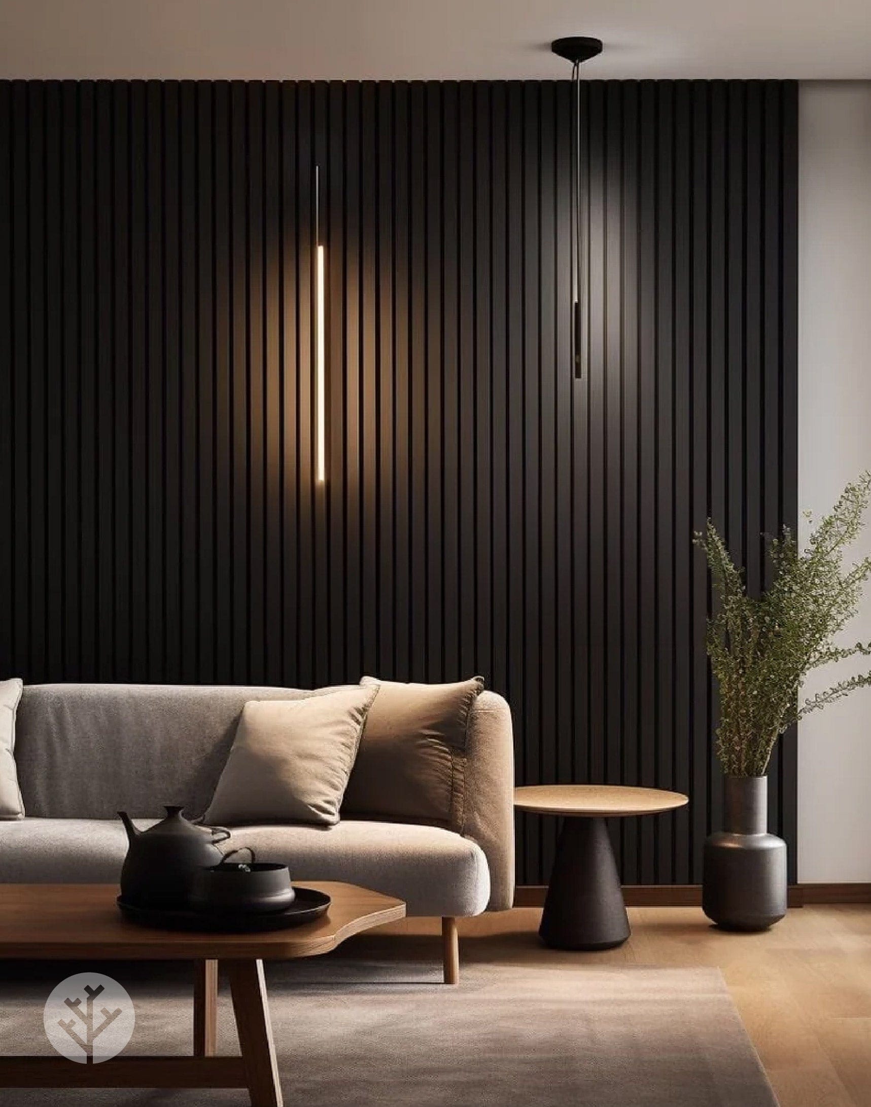 Black Color Matte Acoustic Slat Wall Panels | Original Slatpanel®