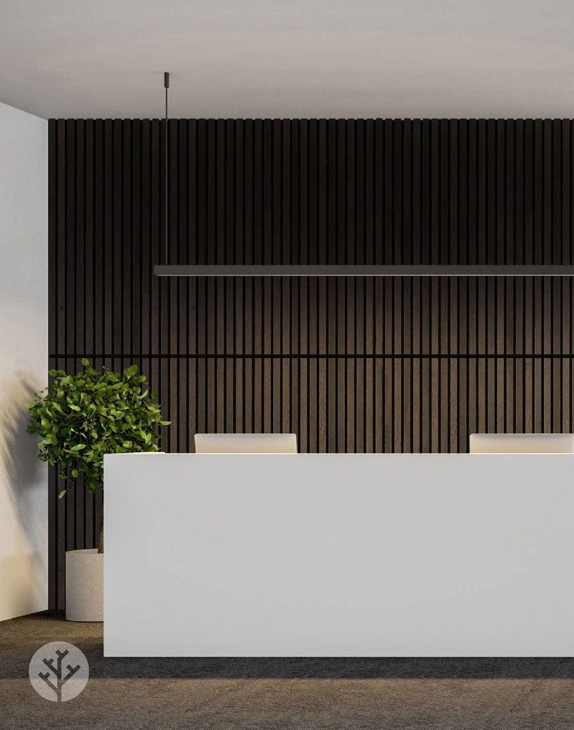 Luxury Smoked Oak Acoustic Slat Wood Wall Panels | Original Slatpanel®