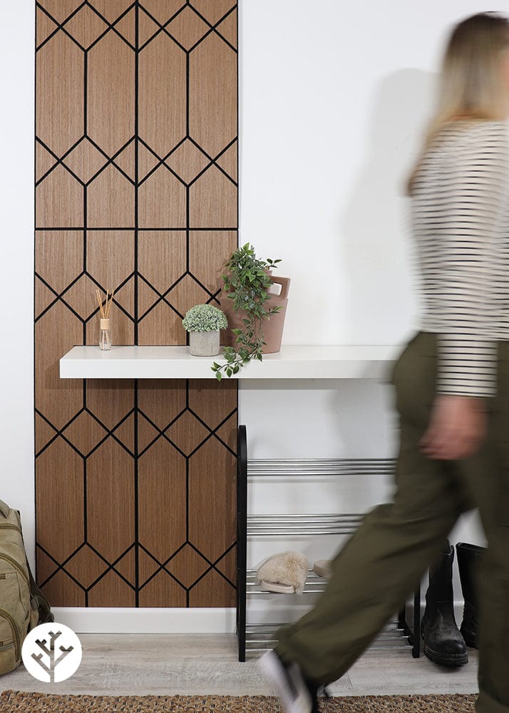 Geo-Lite Art Deco Geometric Wall Panel