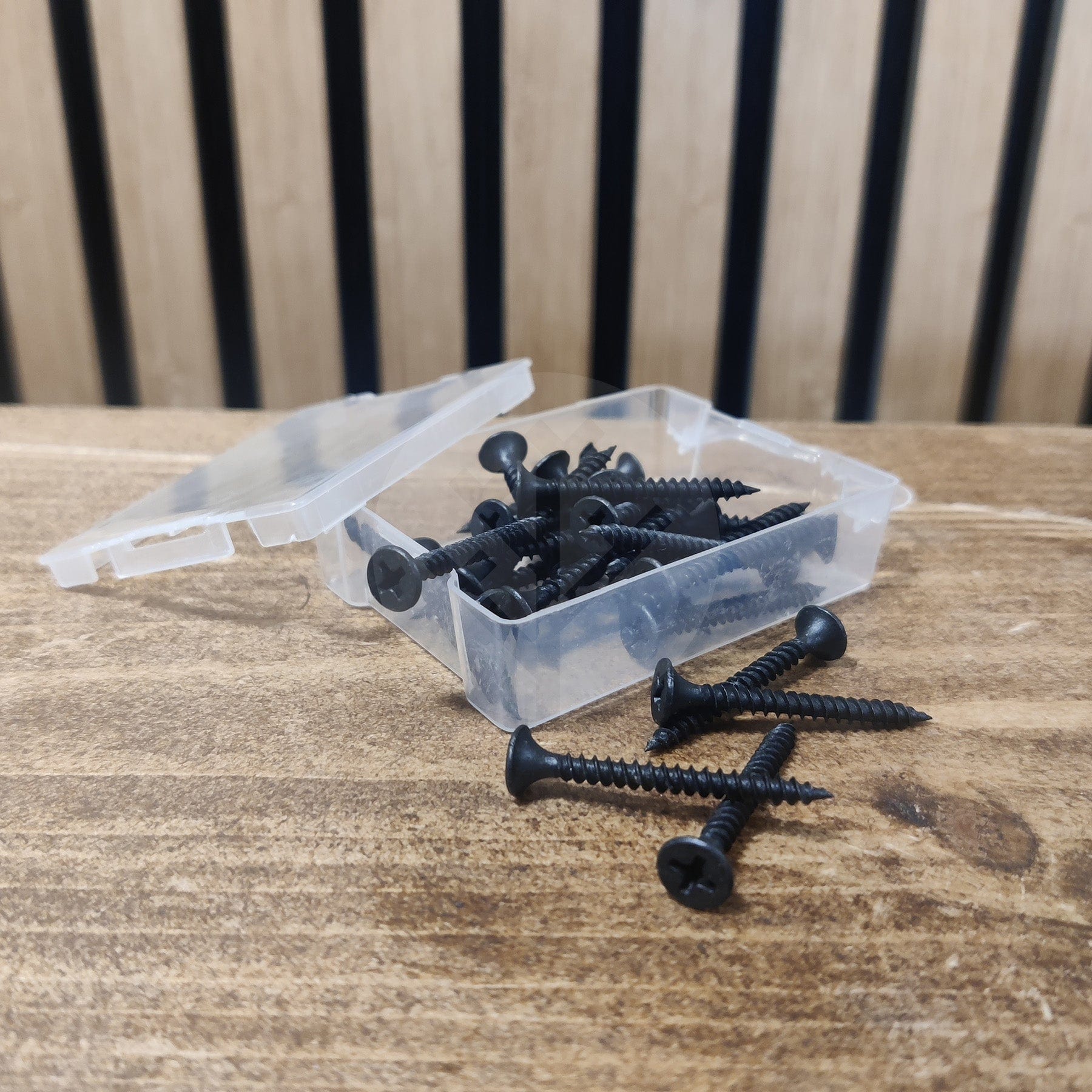 Slatpanel® | Black | Cross-Head Screw Kit 26 Piece Installation Kit