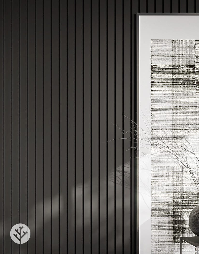 Slatpanel® Luxe Black Wide Slat Wall Panel