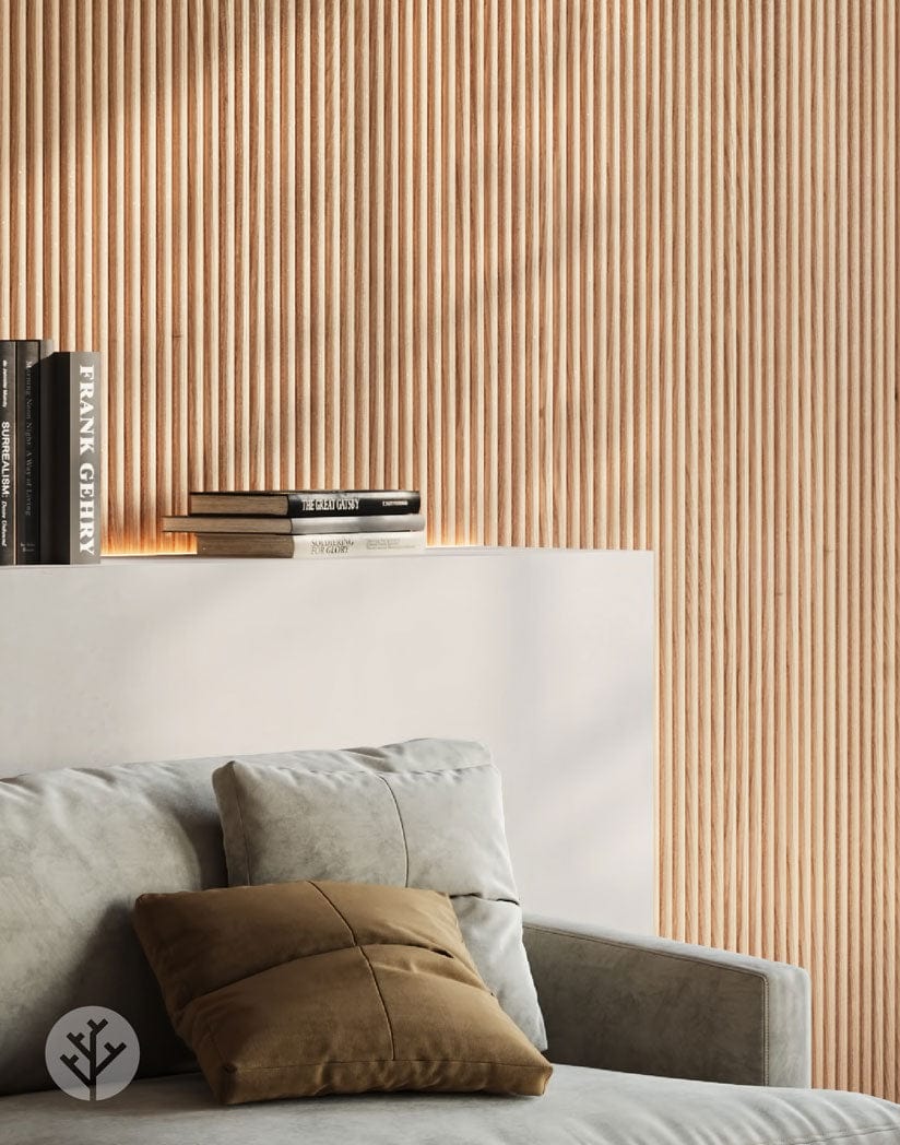 Oak Ridge Fluted Tambour Wood Effect Wall Panels
