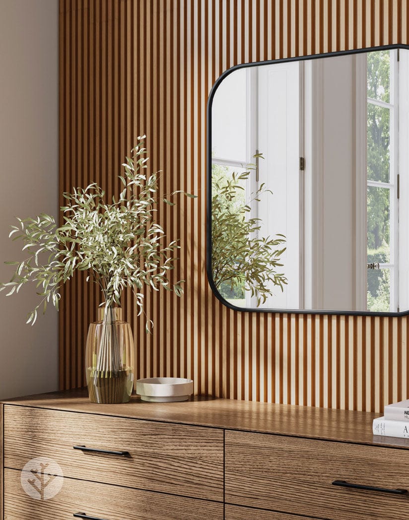 Oak Slat Fluted Tambour Wood Effect Wall Panels