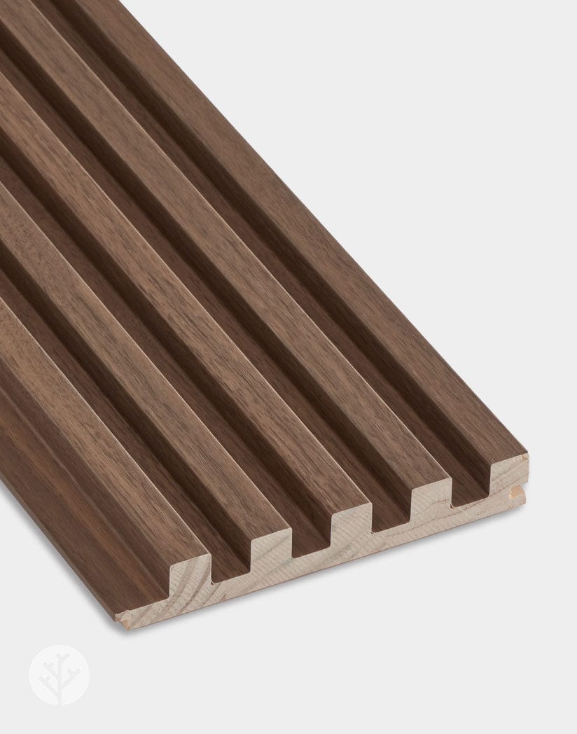 Walnut Slat Fluted Tambour Wood Effect Wall Panels