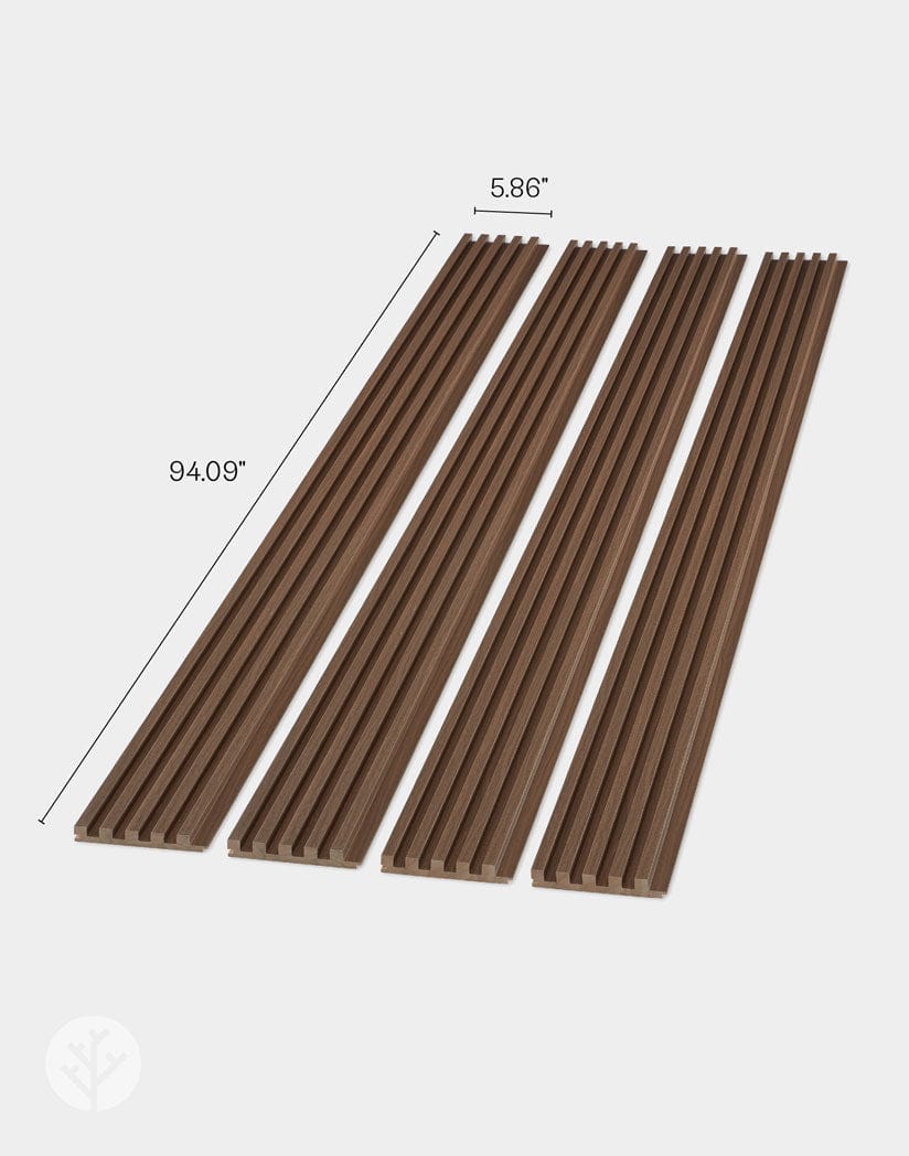 Walnut Slat Fluted Tambour Wood Effect Wall Panels