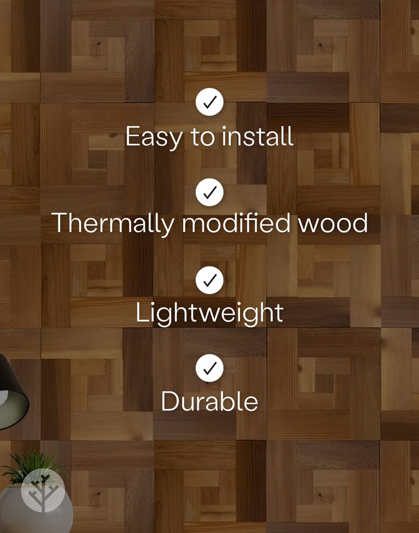 Milano Natural Wood Mosaic Tiles