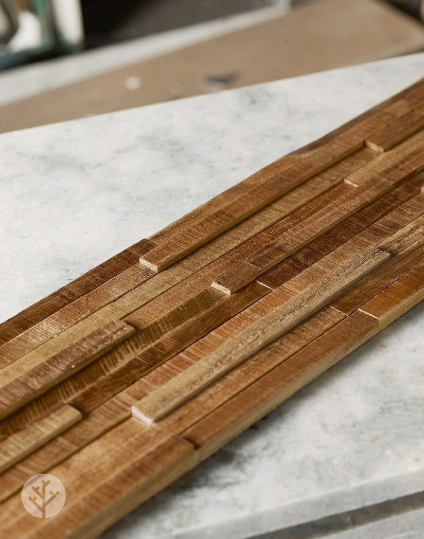Stereo Voluspa Natural Wood Mosaic Wall Panels